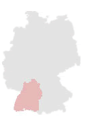 Geografische Kartenposition Baden-Württemberg