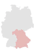 Geografische Kartenposition Bayern